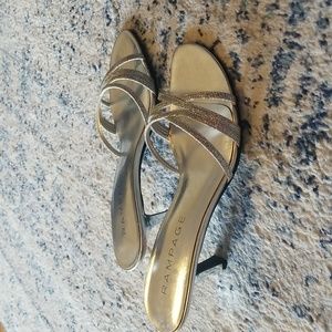 Rampage Women's  Silver Strappy Heels